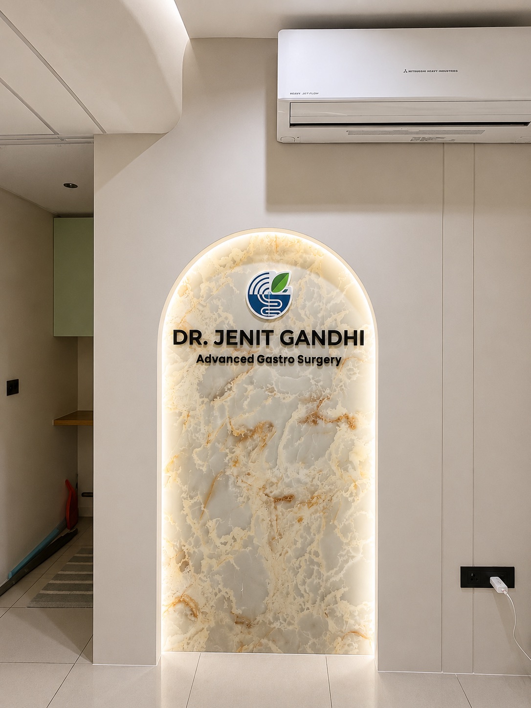 Dr. Jenit Gandhi — Solid Acrylic Sign by Aadlabs