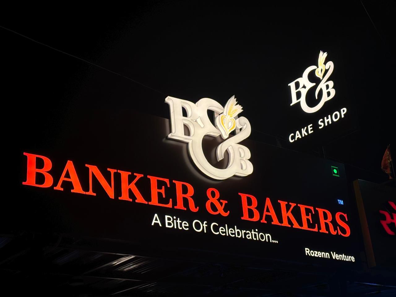 Banker & Bakers — LED Sign Board by Aadlabs
