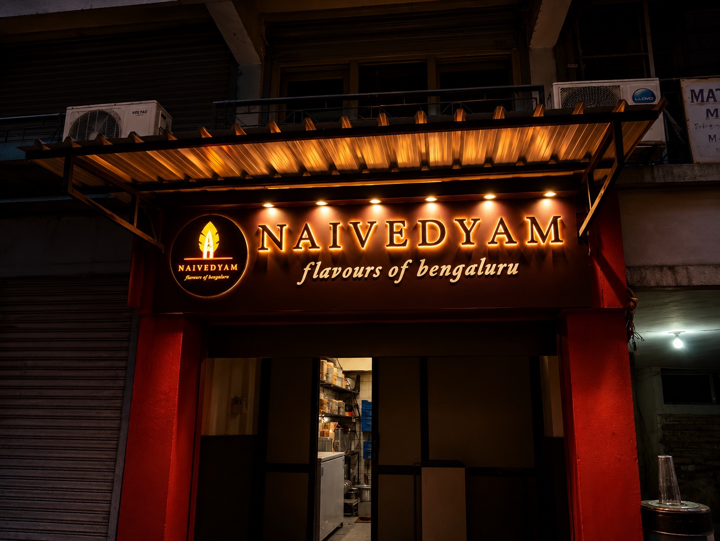 Naivedyam — Stainless Steel Letters by Aadlabs