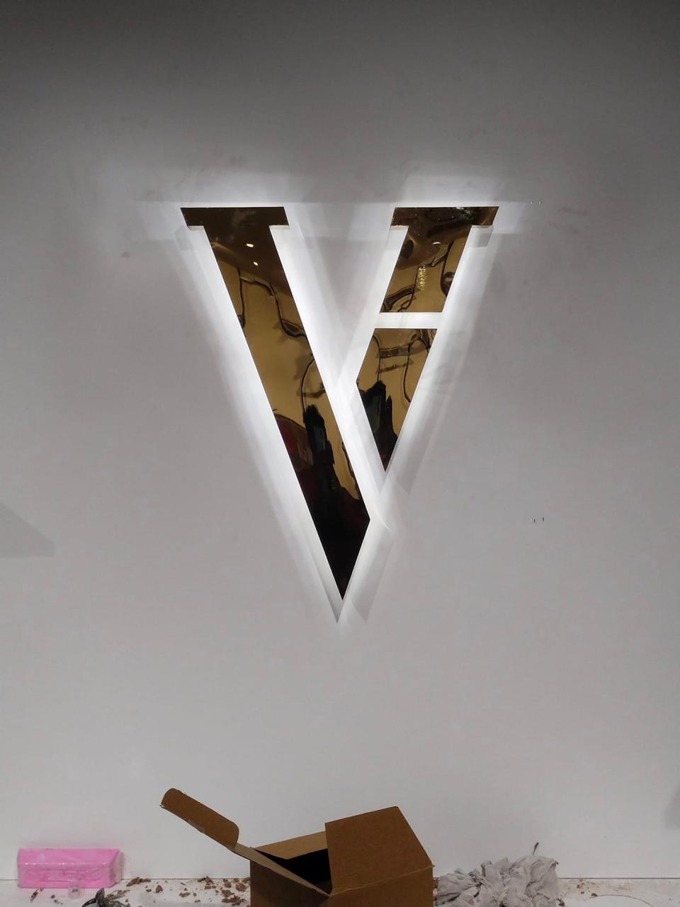 V — Stainless Steel Letters by Aadlabs